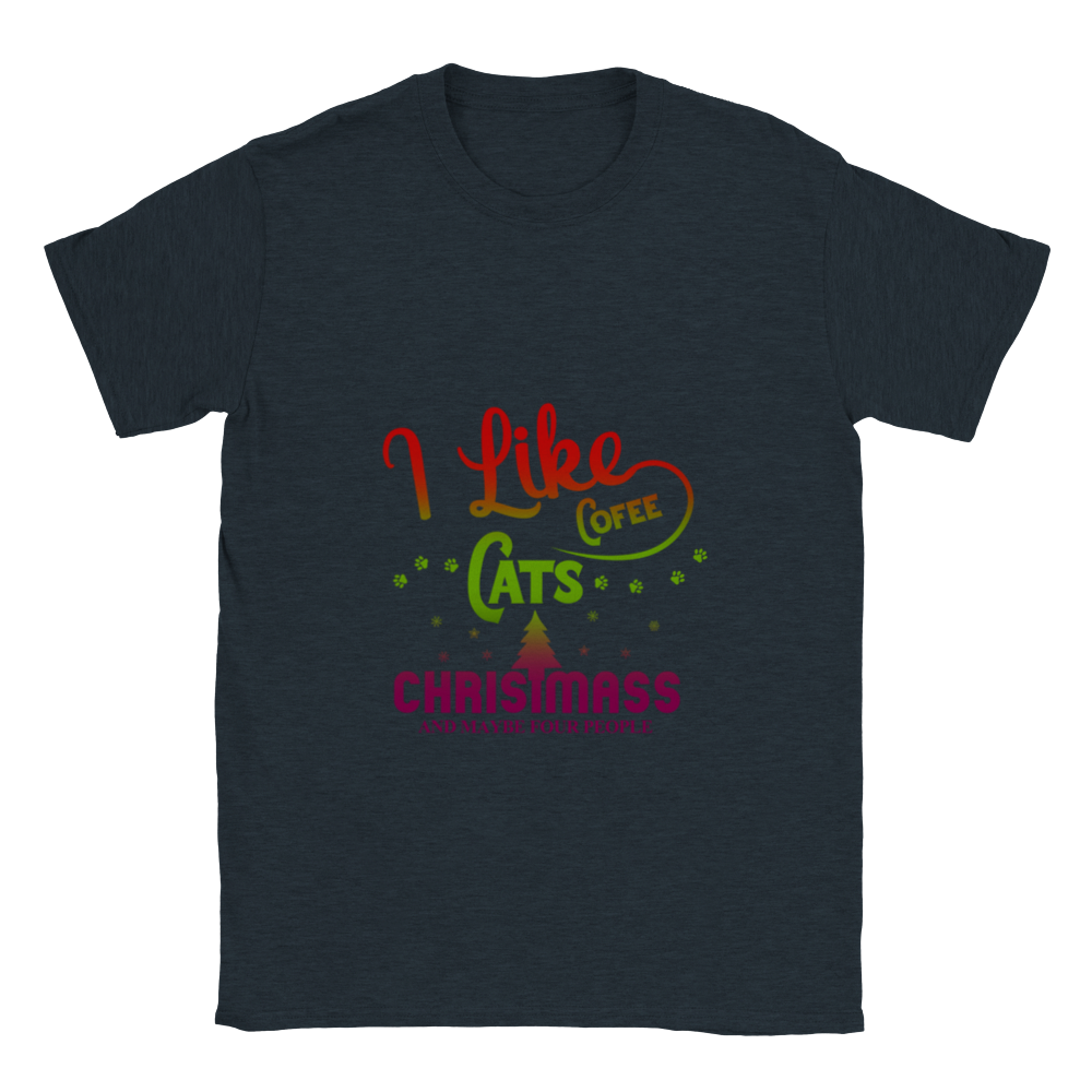 I Like Coffee Cats Christmas Classic Unisex Crewneck T-shirt