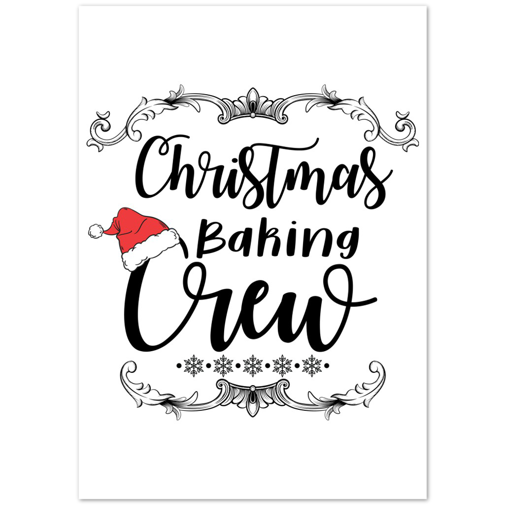 Christmass Baking Crew Premium Matte Paper Poster