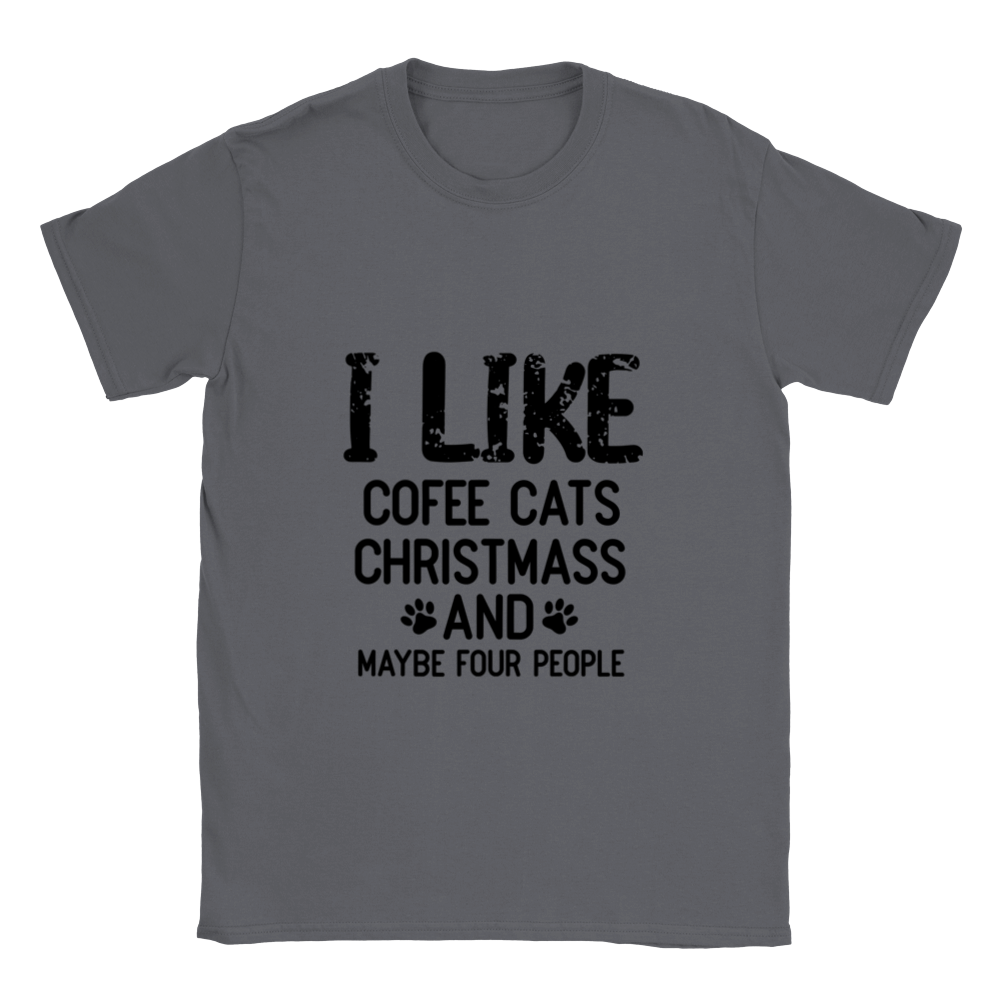 I Like Coffee Cats Christmas Classic Unisex Crewneck T-shirt