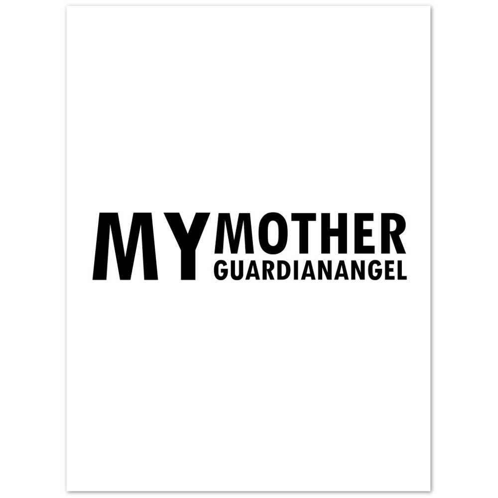 My Mother Guardian Angel Matte Paper Poster