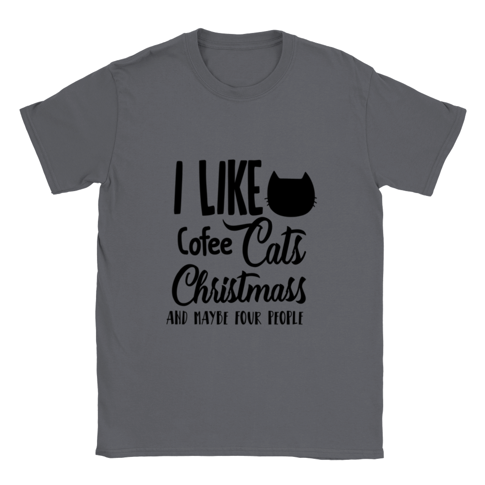 I Like Coffee Cats Christmas Classic Unisex Crewneck T-shirt