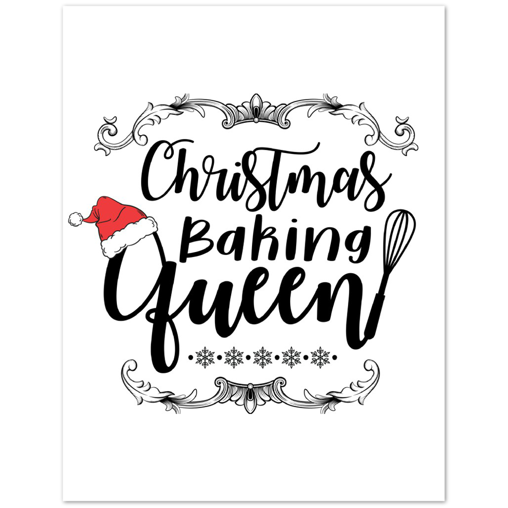 Christmass Baking Queen Premium Matte Paper Poster