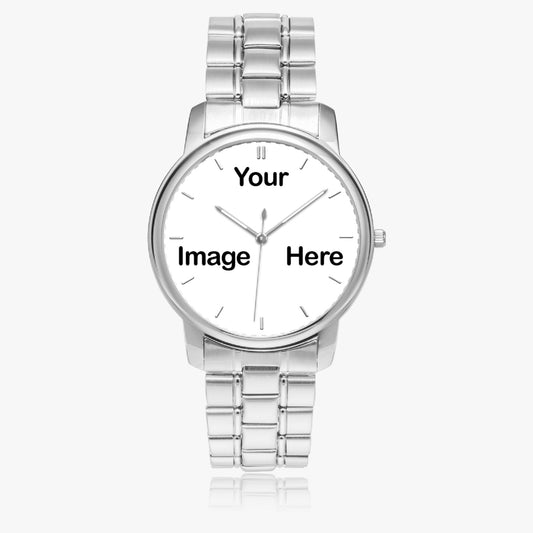 Personalized Photo Folding Clasp Type Stainless Steel Quartz Watch (With Indicators)