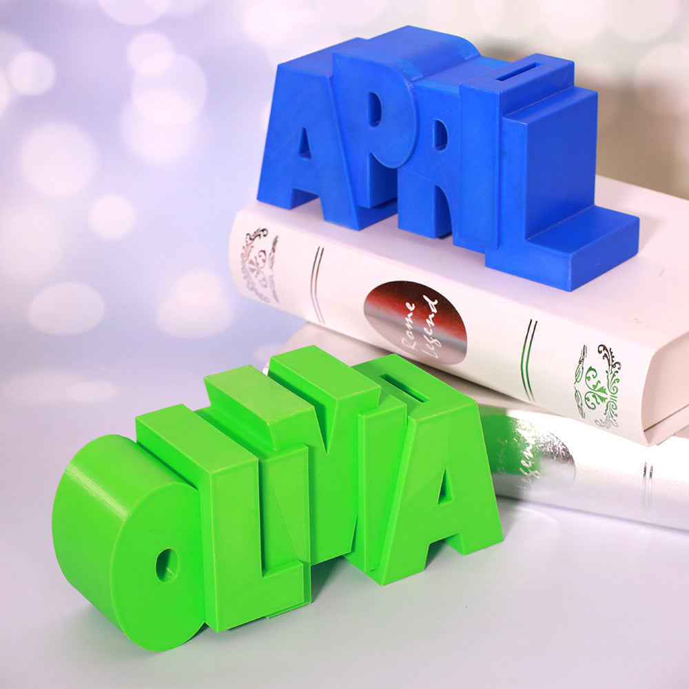 Personalized 3D Printing Name Piggy Bank for Child
