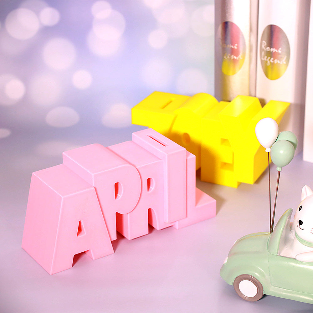 Personalized 3D Printing Name Piggy Bank for Child