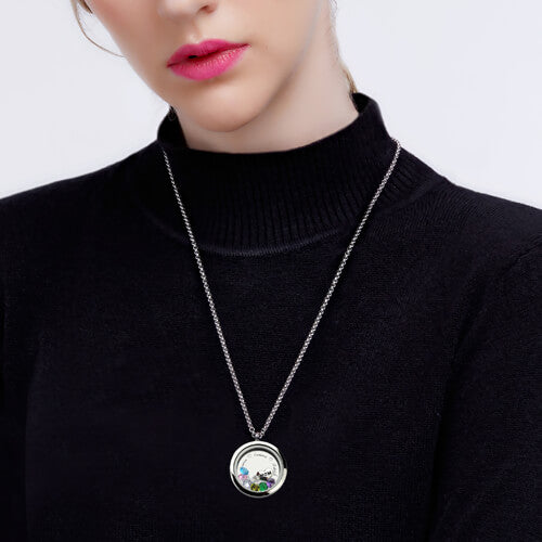 Customizable Engraved Floating Charm Locket For Mom or Grandma