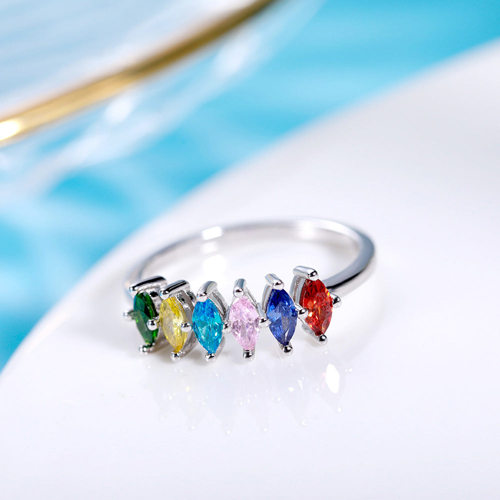 Custom-built Gemstone Family Ring