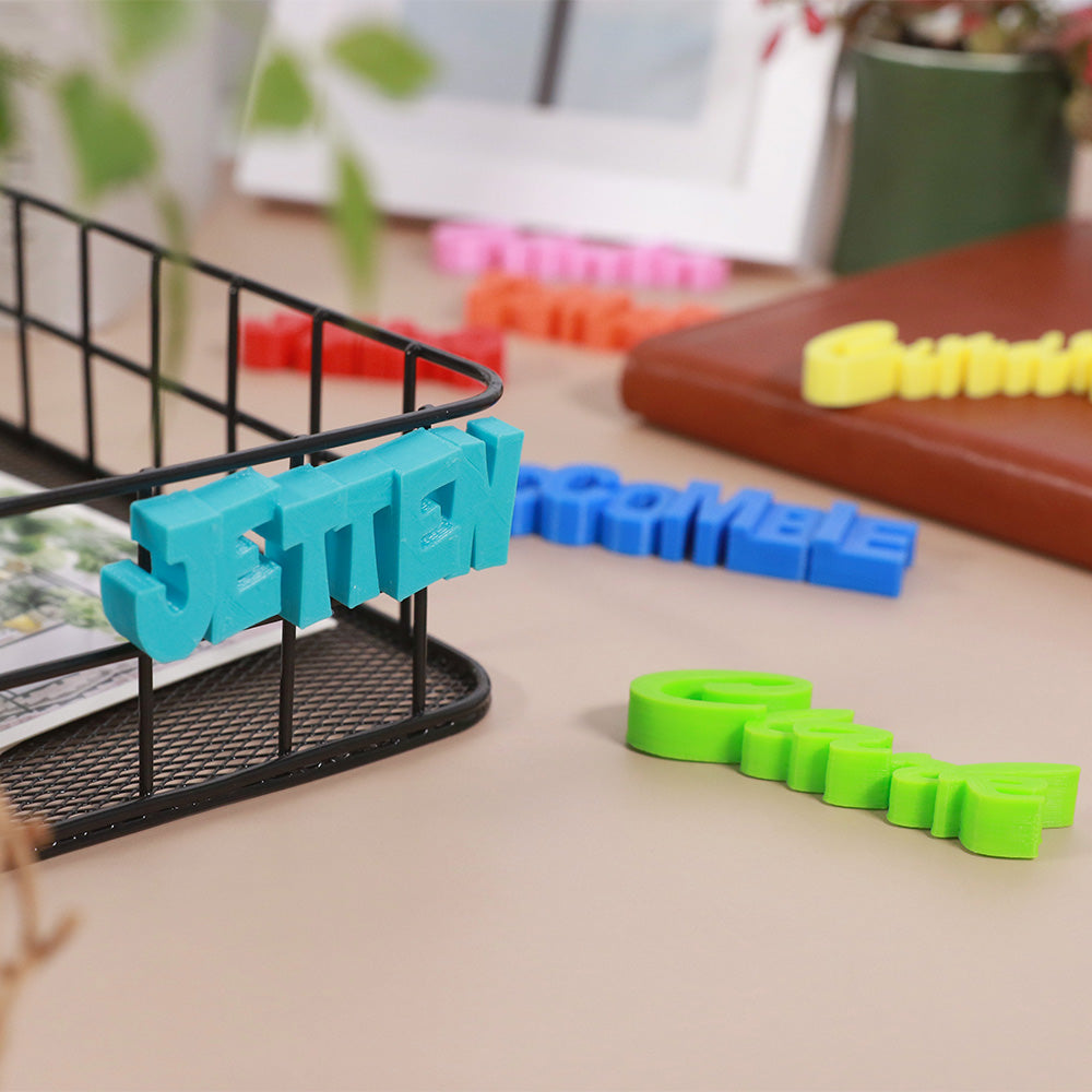 Personalized 3D Print Text Sign Magnet Set of 3