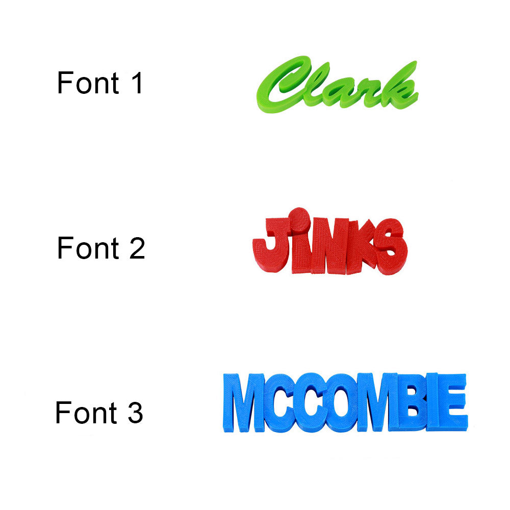 Personalized 3D Print Text Sign Magnet Set of 3