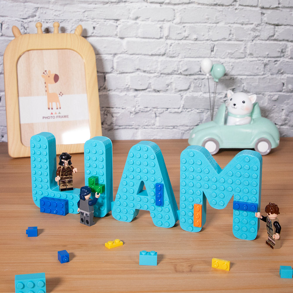3D Printed Block Art with Customized Name Logo