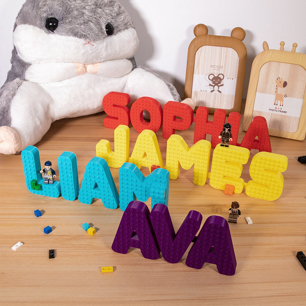 3D Printed Block Art with Customized Name Logo