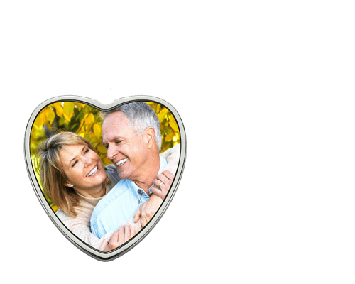 Engraved Heart Shape Photo Necklace