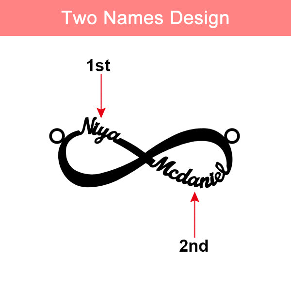 Personalized Infinity Name Necklace - 2 Names