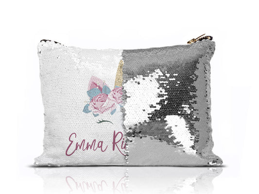 Personalized Unicorn Sequin Pencil Case
