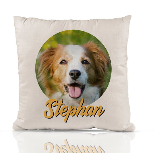 Personalized Pet Portrait Linen Pillow & Insert