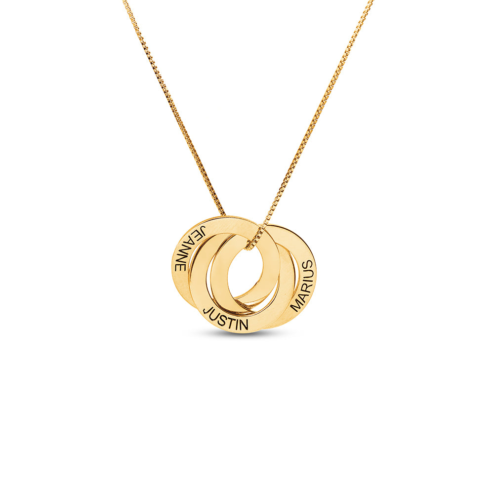 Engraved Ring Necklace Sterling Silver