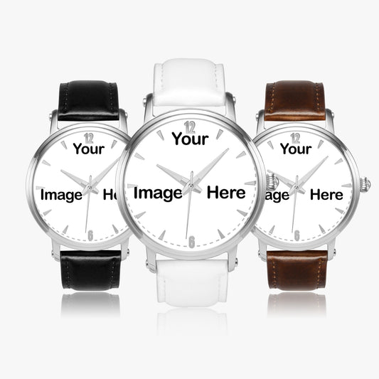 Personalized Photo 46mm Unisex Automatic Watch (Silver)