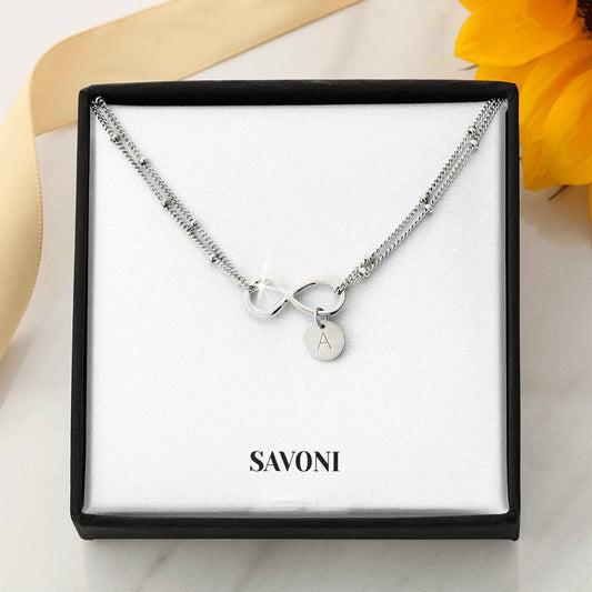 Luxury Infinity Bracelet With Personalized Circle Charms