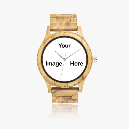 Personalized Photo Italian Olive Lumber Wooden Watch