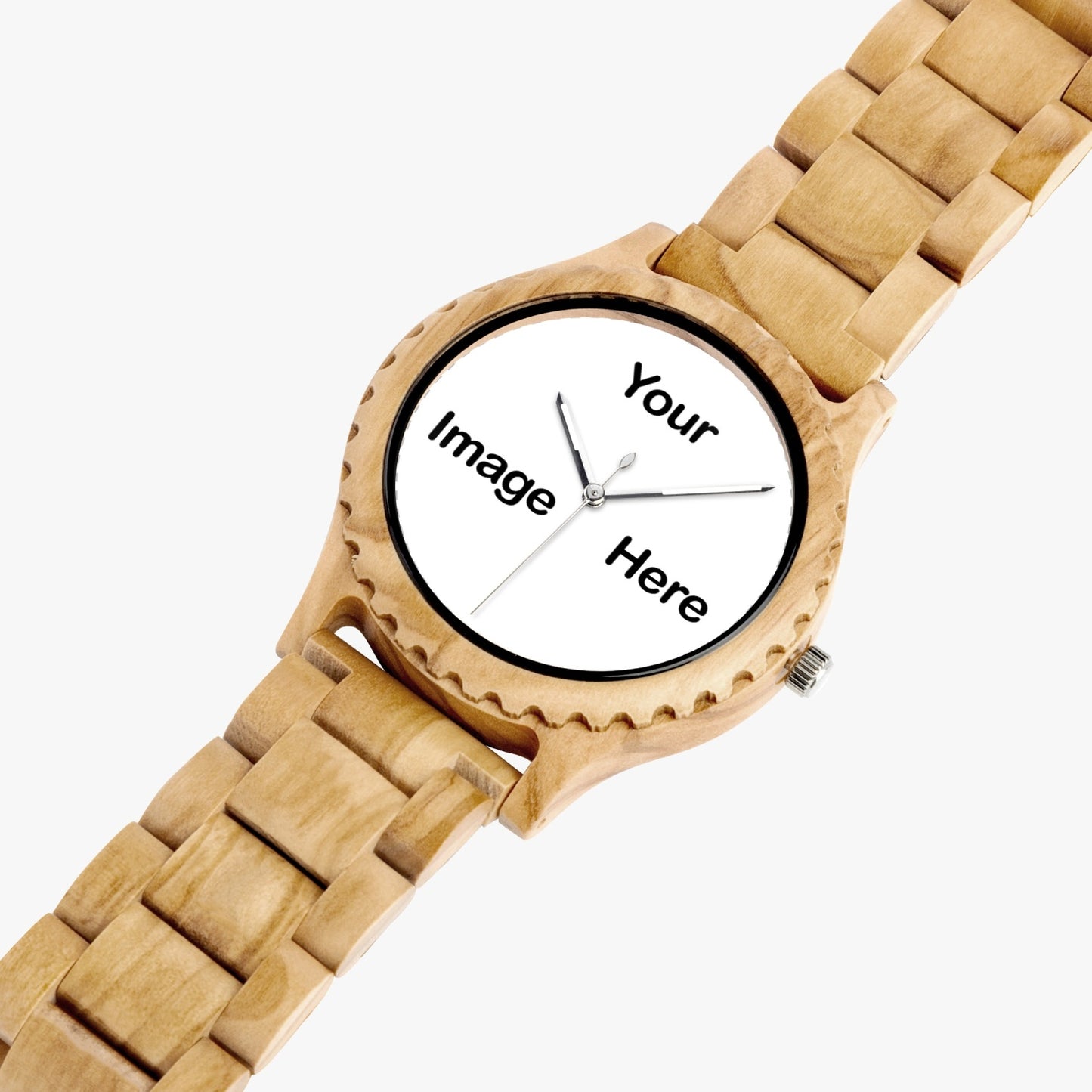 Personalized Photo Italian Olive Lumber Wooden Watch