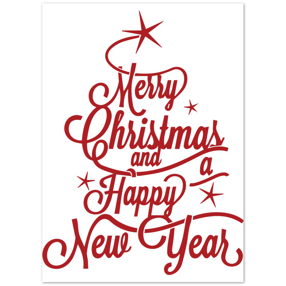 Merry Christmass & Happy New Year Premium Matte Paper Poster