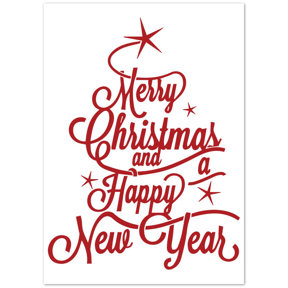 Merry Christmass & Happy New Year Premium Matte Paper Poster