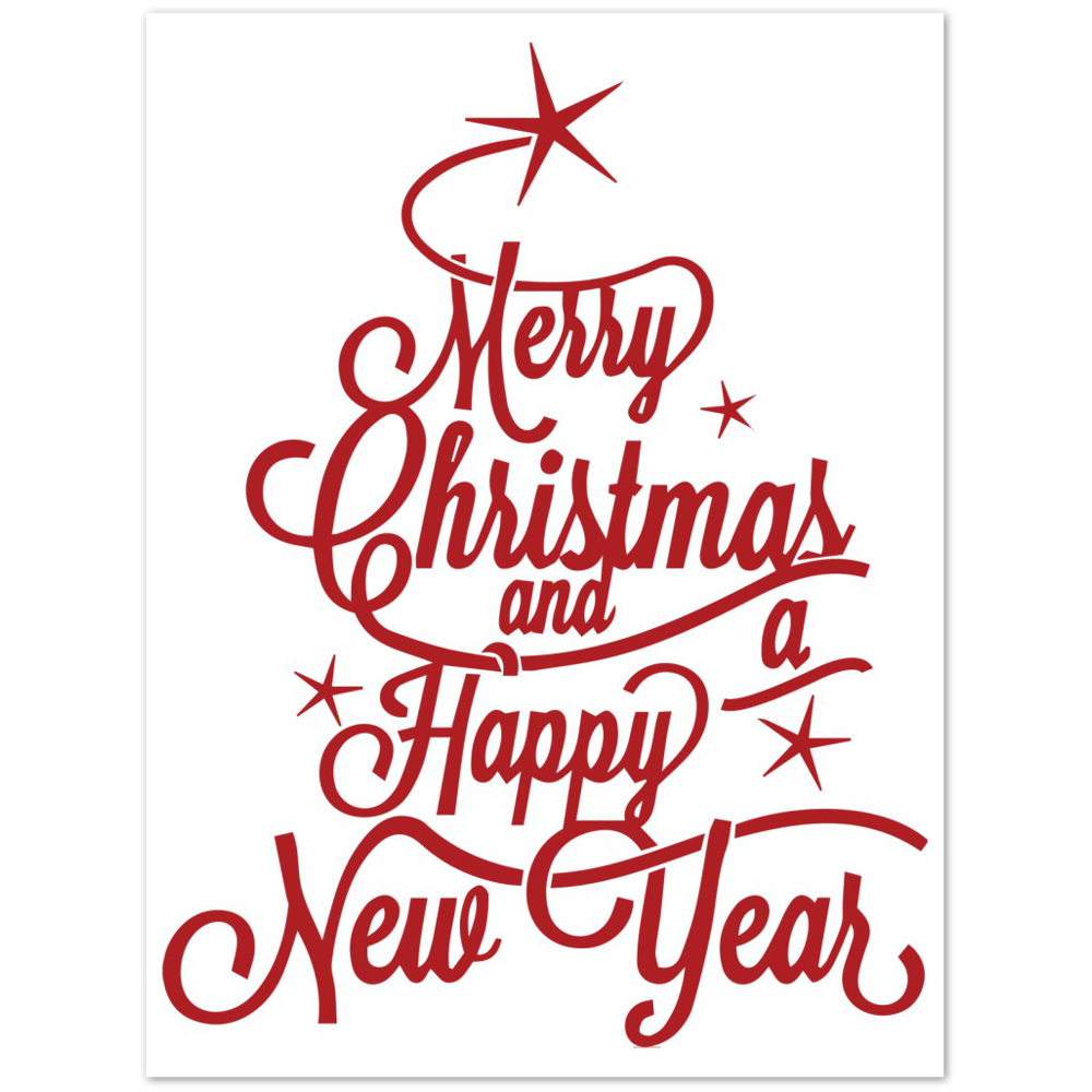 Merry Christmass & Happy New Year Premium Matte Paper Poster
