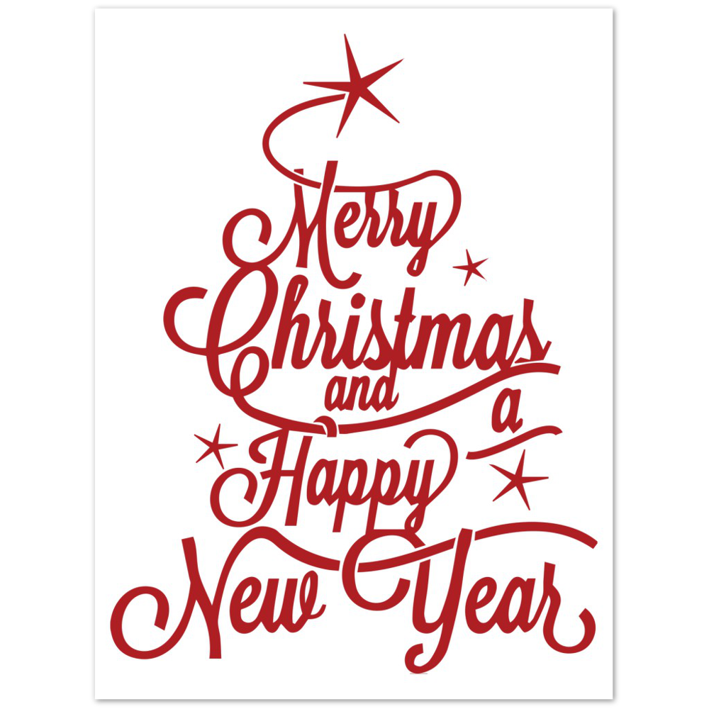 Merry Christmass & Happy New Year Premium Matte Paper Poster