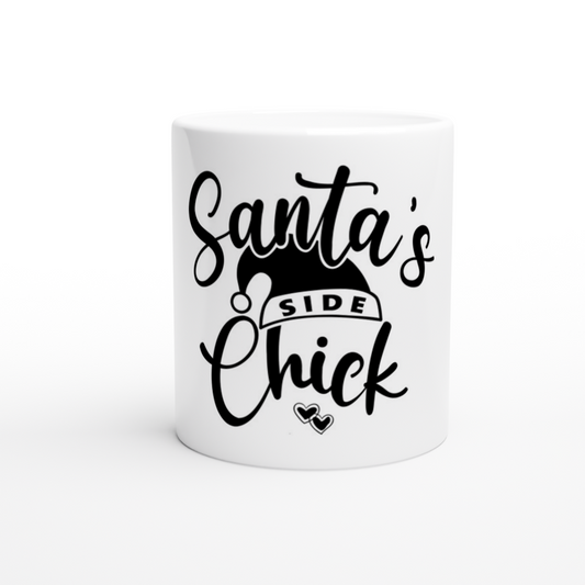 Santas Side Chick White 11oz Ceramic Mug