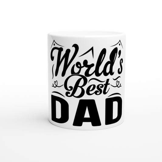 Worlds Best Dad White 11oz Ceramic Mug