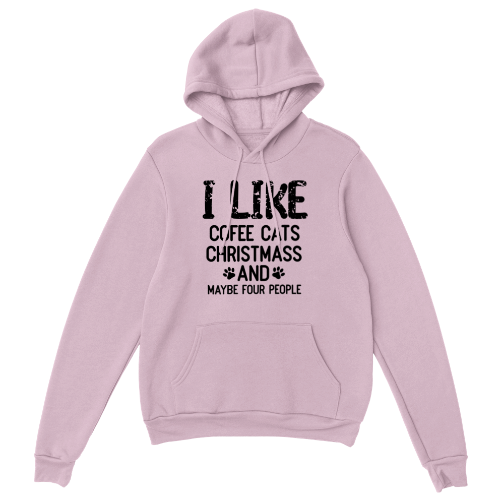 I Like Coffee Cats Christmas Classic Unisex Pullover Hoodie