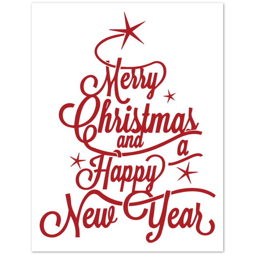Merry Christmass & Happy New Year Premium Matte Paper Poster