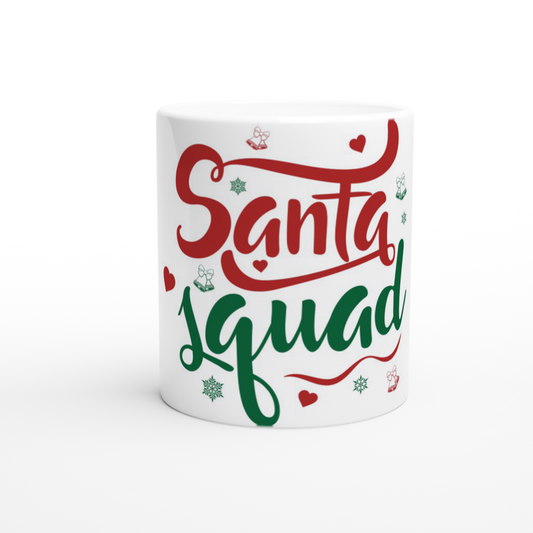 Santa Squad White 11oz Ceramic Mug