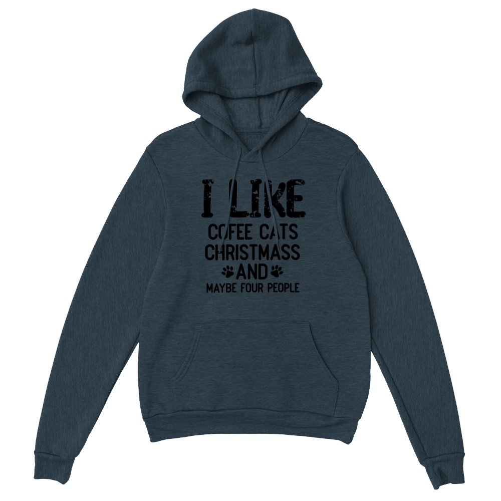 I Like Coffee Cats Christmas Classic Unisex Pullover Hoodie