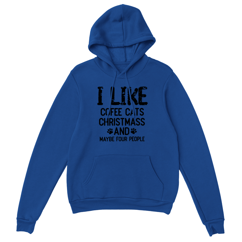 I Like Coffee Cats Christmas Classic Unisex Pullover Hoodie