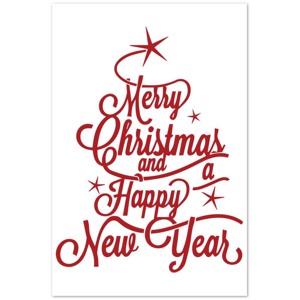 Merry Christmass & Happy New Year Premium Matte Paper Poster