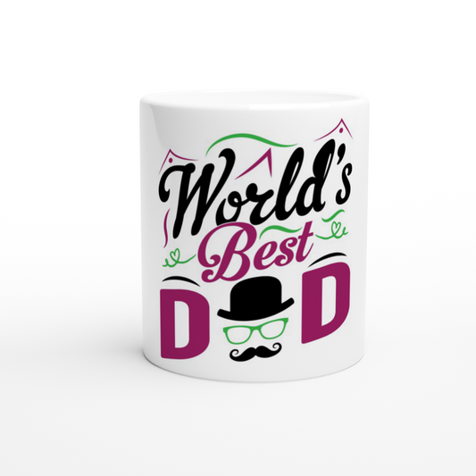 Worlds Best Dad White 11oz Ceramic Mug