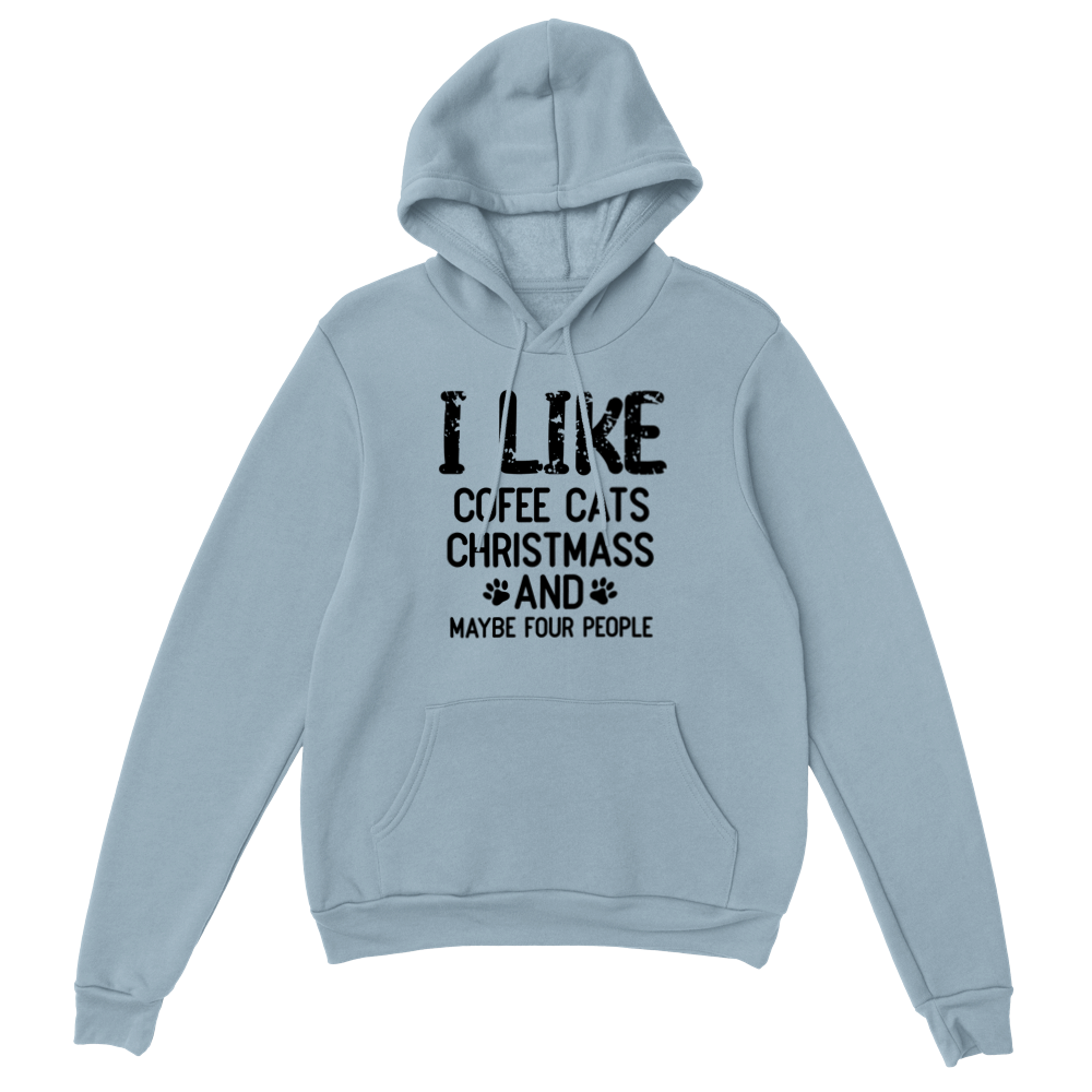 I Like Coffee Cats Christmas Classic Unisex Pullover Hoodie