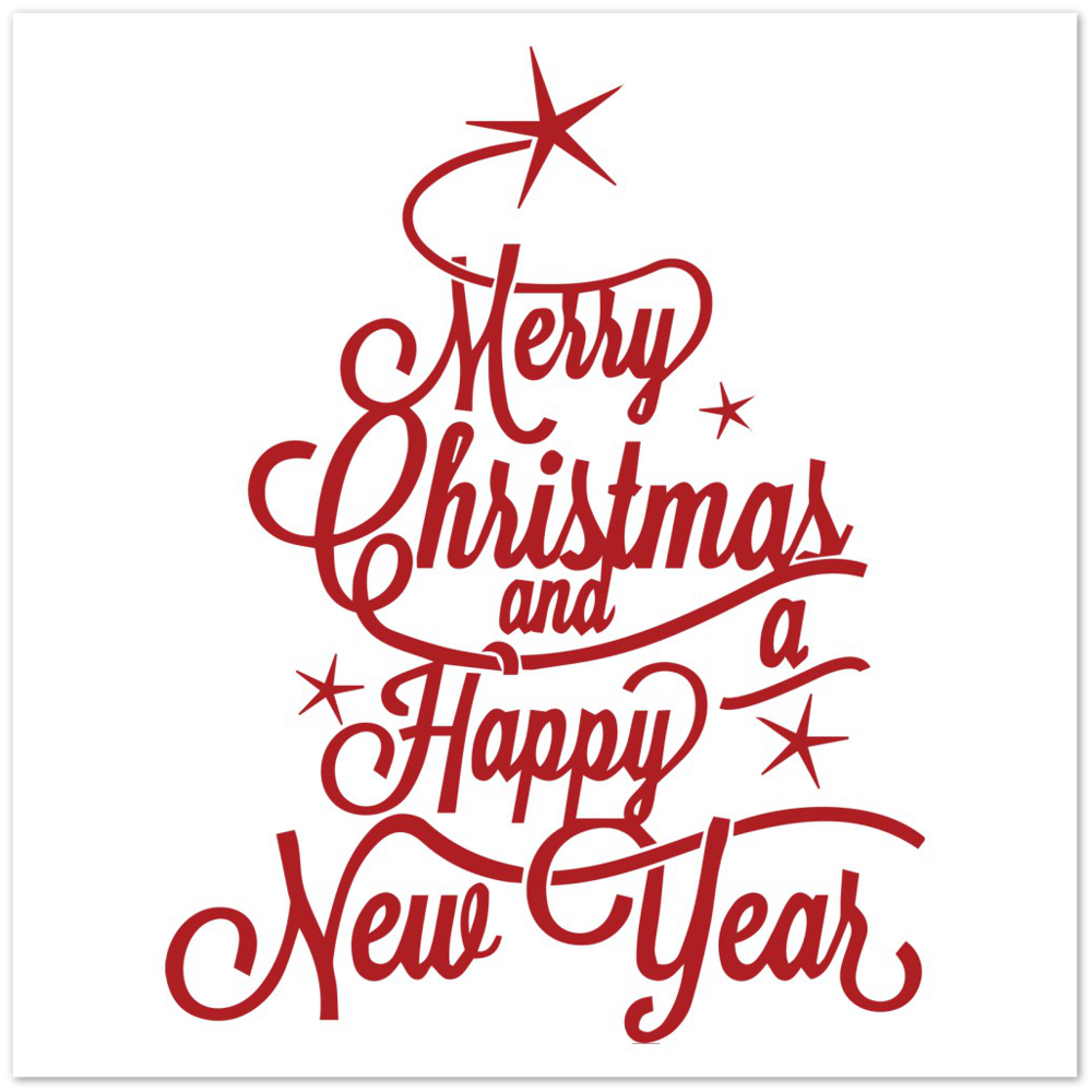 Merry Christmass & Happy New Year Premium Matte Paper Poster