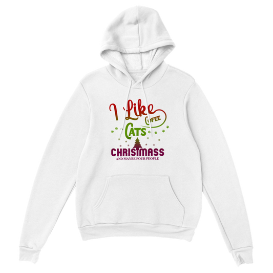 I Like Coffee Cats Christmas Classic Unisex Pullover Hoodie