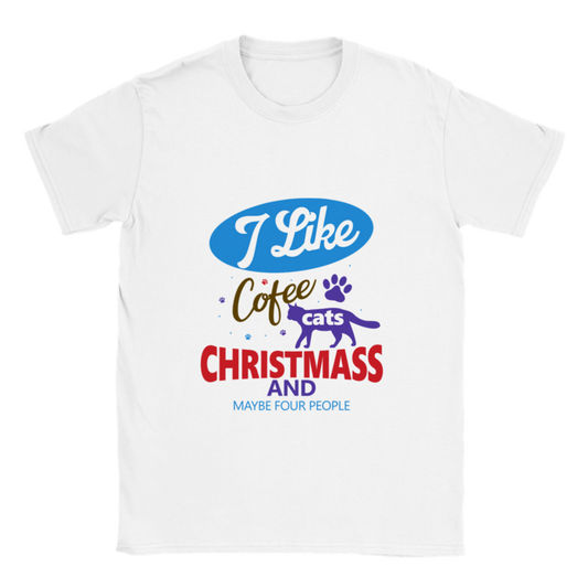 I Like Coffee Cats Christmas Classic Unisex Crewneck T-shirt
