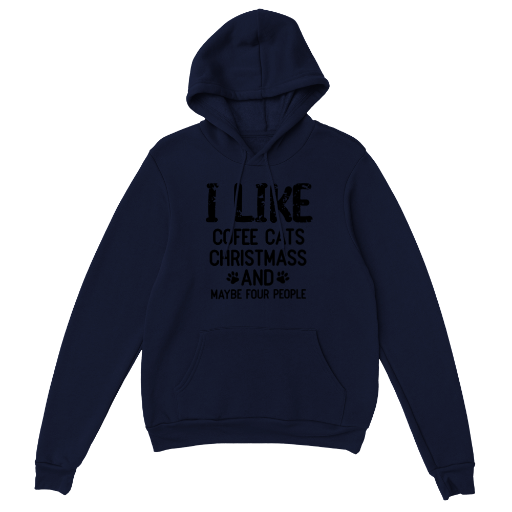 I Like Coffee Cats Christmas Classic Unisex Pullover Hoodie