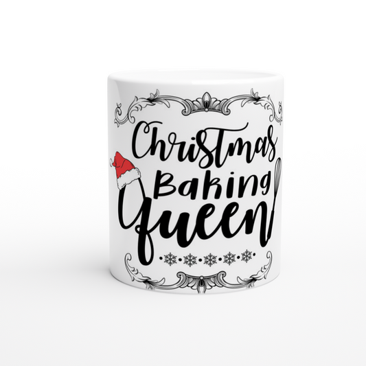 Christmass Baking Queen White 11oz Ceramic Mug