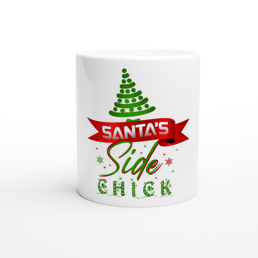 Santas Side Chick White 11oz Ceramic Mug