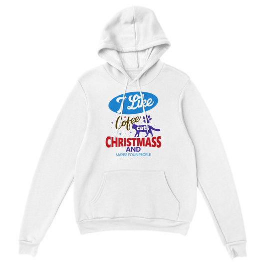 I Like Coffee Cats Christmas Classic Unisex Pullover Hoodie