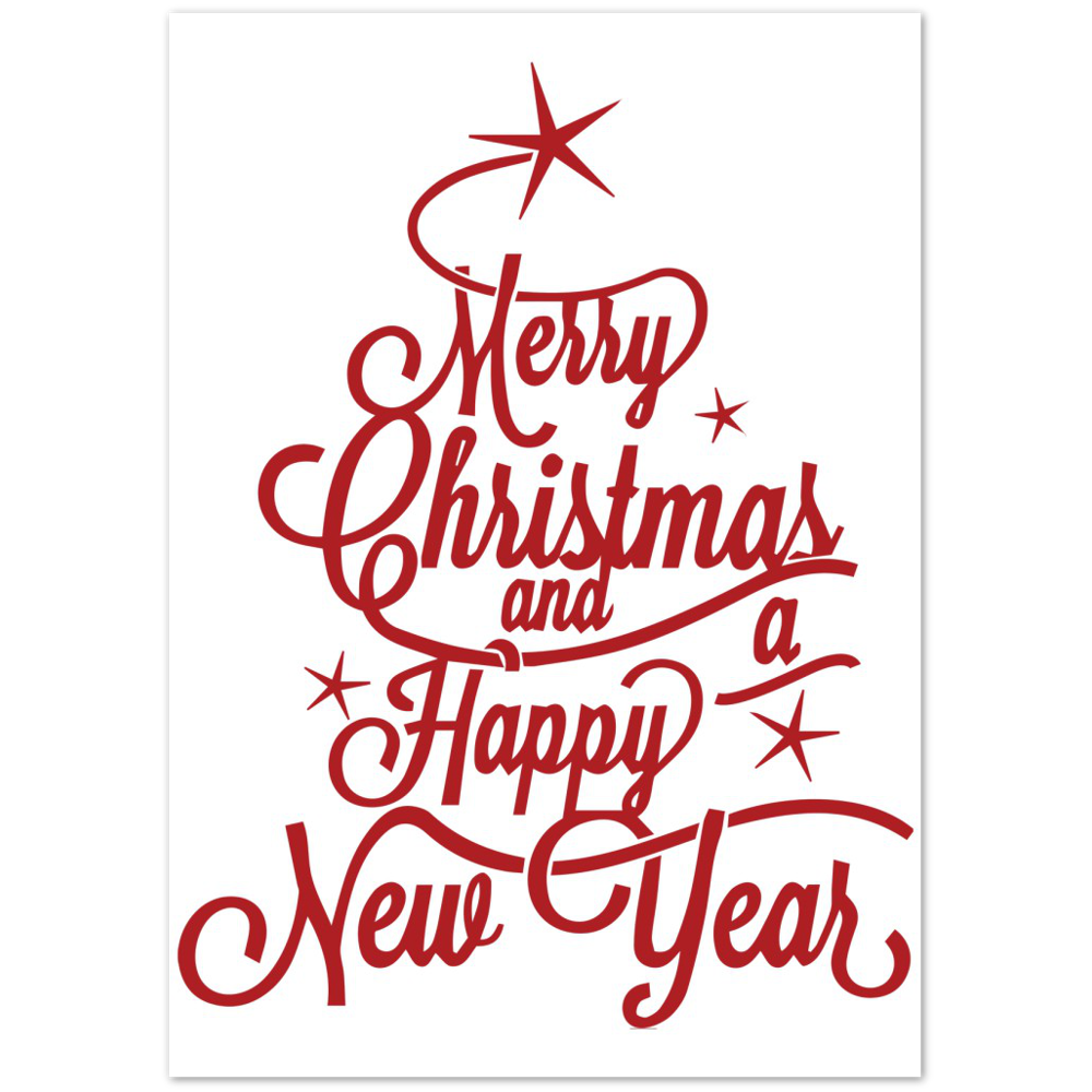 Merry Christmass & Happy New Year Premium Matte Paper Poster