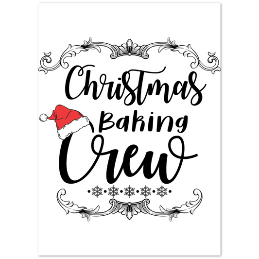 Christmass Baking Crew Premium Matte Paper Poster