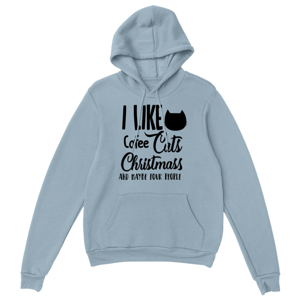 I Like Coffee Cats Christmas Classic Unisex Pullover Hoodie