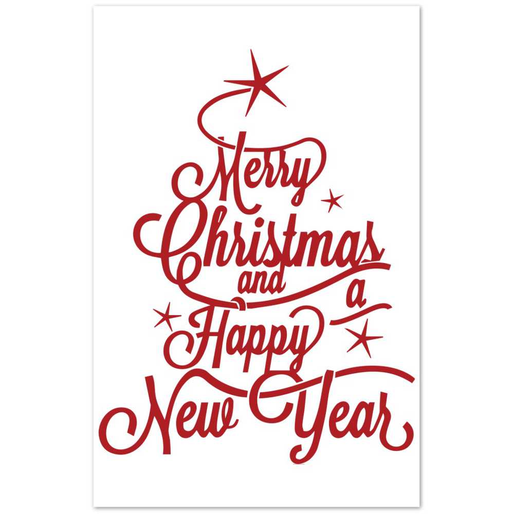 Merry Christmass & Happy New Year Premium Matte Paper Poster