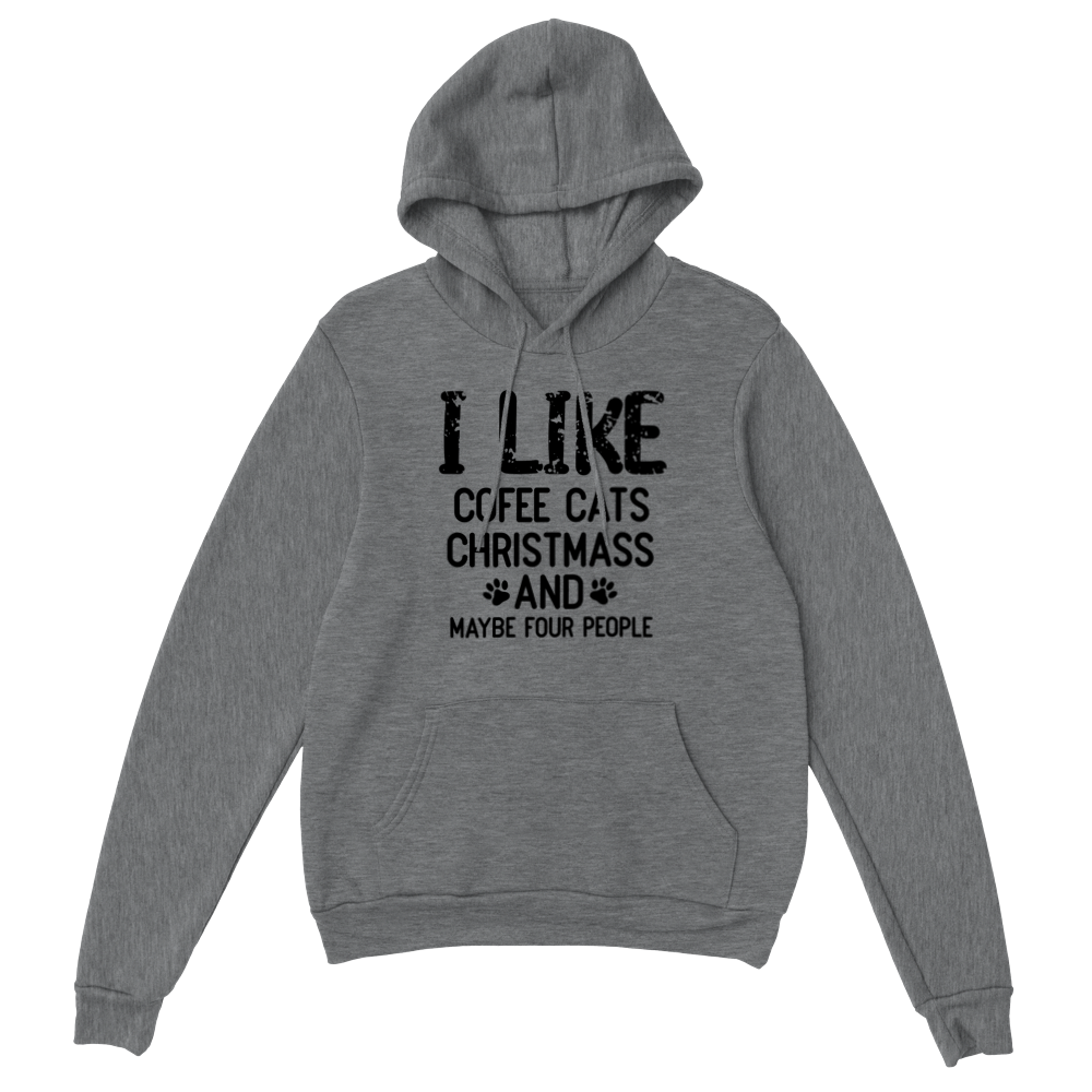 I Like Coffee Cats Christmas Classic Unisex Pullover Hoodie